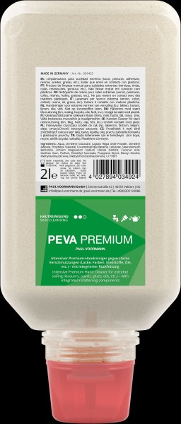 Peva Premium - Pastöser Handreiniger. Für extreme Verschmutzungen. Walnussschalenmehl, hautschonend
