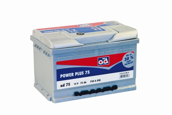 AD Power Plus 95 12V Autobatterie - 95Ah 800A Kälteprüfstrom, PKW & NKW, Batterien, Autozubehör