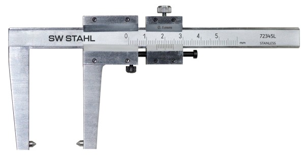 Präzise SW-STAHL Bremsenmesslehre, Messbereich 0-60mm, speziell für Bremsscheibendicken-Messung