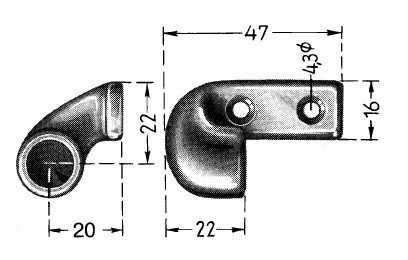 Robuste Gardinenstangen-Endstütze links von HAPPICH, Ø 13mm, poliertes AlMg, ideal für zuverlässigen