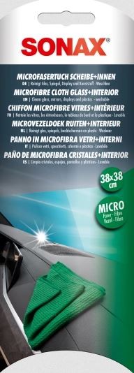 SONAX MicrofaserTuch für Scheiben & Innenbereich - Auto Reinigungstücher