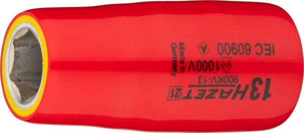 HAZET 6KT Steckschlüsseleinsatz 13mm, schutzisoliert bis 1000V, Made in Germany