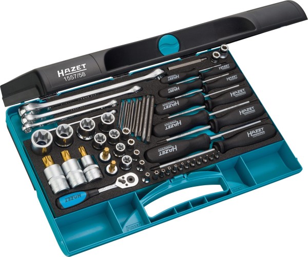 HAZET Schraubwerkzeug-Satz Torx, 58-teilig - Vielseitig einsetzbares Werkzeug-Set ideal für Heimwerk