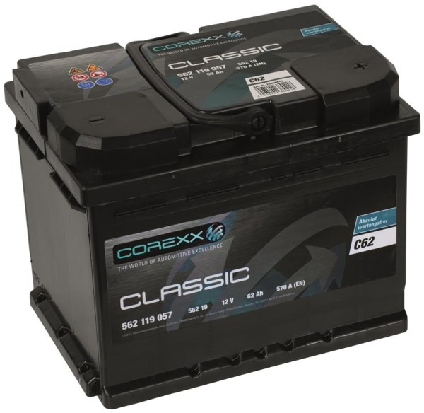 COREXX CLASSIC 60Ah Autobatterie 12V - Robust & Leistungsstark