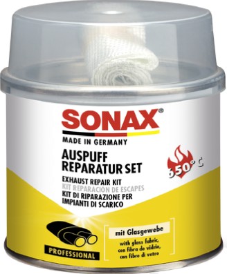 SONAX AuspuffReparaturSet 200: Hochtemperaturbeständiges Auspuff-Reparaturset für die effektive Ausp