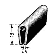 Happich EPDM Gummiprofil Schwarz 3x13mm – Ideal für Kantenschutz