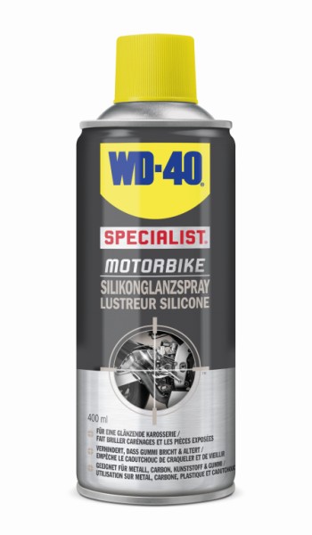 WD-40 Silikonglanzspray - Hochwertiges Glanzspray für Motorräder, Spraydose 400ml