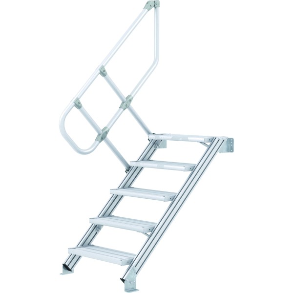 ZARGES Leichtmetall-Treppe 60° - 5 Stufen, 800mm breit - Ideal für beengte Platzverhältnisse