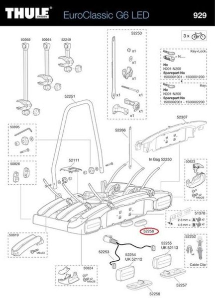 THULE EuroClassic G6 52258 Abklapppedal für Fahrradheckträger