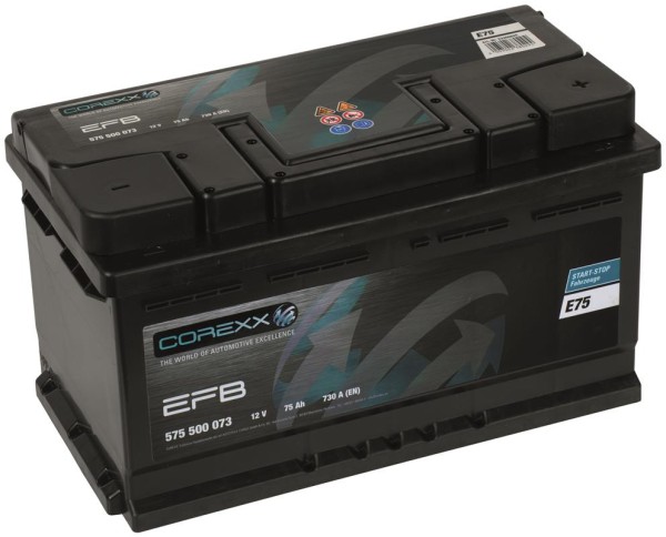 COREXX EFB E75: Leistungsstarke 12V 75AH Autobatterie - Ideal für alle Fahrzeuge