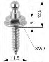 TENAX Unterteil von HAPPICH: Verchromte Edelstahl Blechschraube (ST 4,2 x 16mm) - Scharniere/Verschl