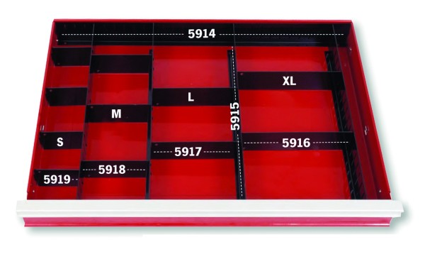 Schubladenunterteiler Basiselement 566x65 mm – Ordnungssystem