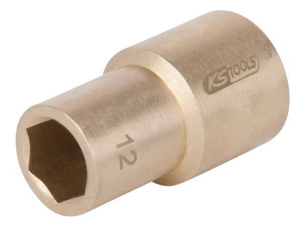 KS TOOLS 6-Kant Stecknuss SW 11/32, 40 mm Länge, Aluminium-Bronze