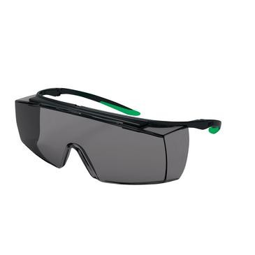 UVEX Super F OTG Schutzbrille Grau Infra SS3 Schwarz/Grün