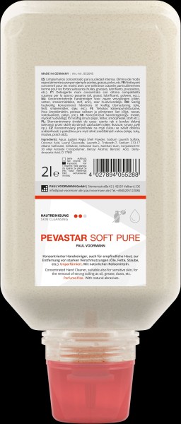 Pevastar SOFT PURE Hand- und Hautreiniger - Konzentrierter, Parfümfreier Handreiniger mit Natürliche