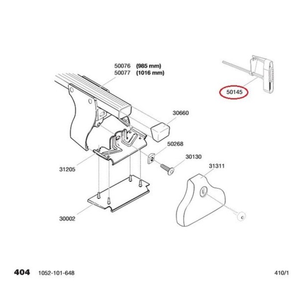THULE Sechskantschlüssel Wrench 404 - Optimal für Lastenträger-Montage