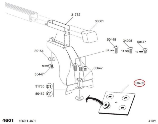 THULE Dichtring-Set: Ersatzteile für Fußsatz/Lastenträger - 4 Teile