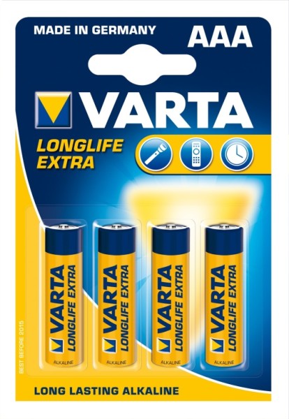 VARTA Longlife Micro AAA Batterien - 4er Pack für langlebige Energie