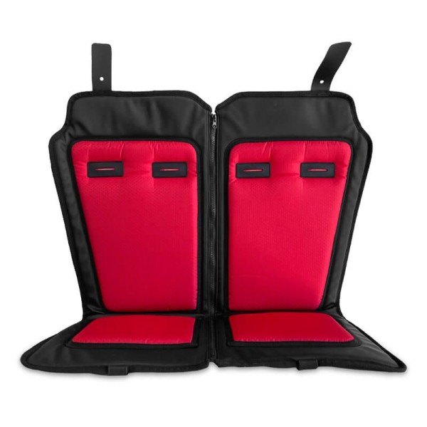 Carqon-Sitzkissen Schwarz/Rot mit Reißverschluss, geeignet für Classic und Cruise Lastenfahrrad
