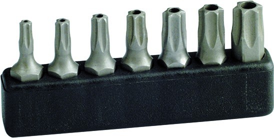 1/4" Bit-Satz TX-Bohrung T1-T40 - 7-teilig, 25mm