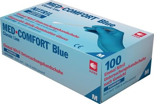 Blaue Nitril-Einweghandschuhe - Allergiefrei und Chemikalienbeständig