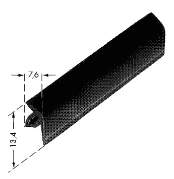 13,4 x 7,6 mm Gummi-Abdeckprofil von HAPPICH | Hochwertiger Kantenschutz & Profil