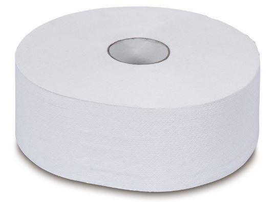 Gigant-Toilettenpapier von ZVG - 2-lagig, perforiert und weiss, 350m lang