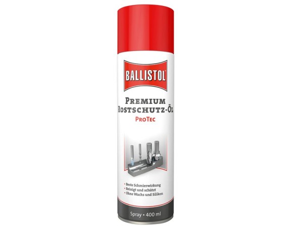 Premium BALLISTOL ProTec Rostschutz-Öl Spray, 400ml für Industrie, Handwerk, Fahrzeugpflege und Haus