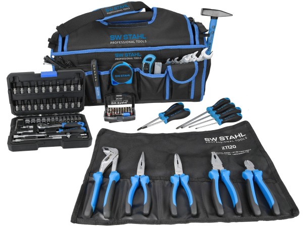 SW-STAHL Multibag XL Werkzeugtasche mit 111-teiligem Standard-Werkzeugset