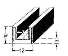 HAPPICH Gummisamtschiene 7 mm Klemmbereich Kantenschutz 400A815 462A434