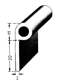 EPDM Gummiköderprofil 60 ShA Schwarz - Langlebig & Flexibel