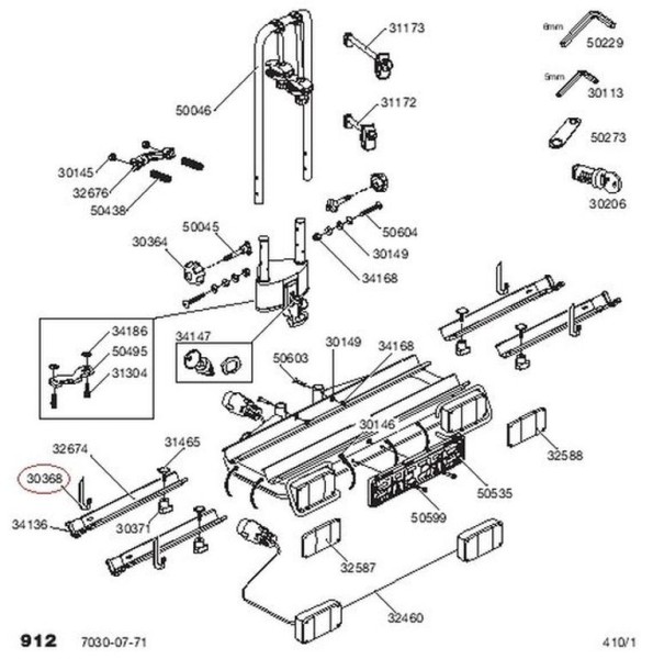 Thule Spannband 30368 - Ersatzteil für Träger 512, 566, 984, 985