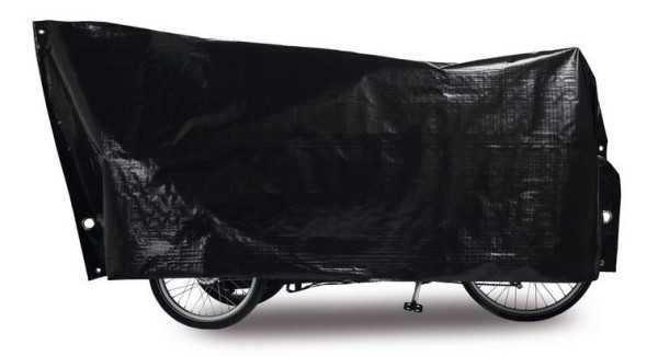 Fahrradschutzhülle Cargo Bike 120x295 cm Schwarz mit Ösen